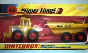 Matchbox Muir Hill Tractor and Trailer - No.K-5-C